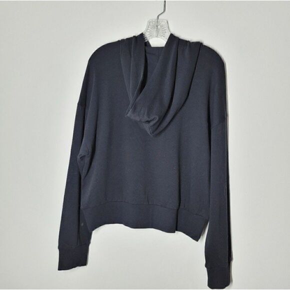 𝅺NWOT Socialite Black Hoodie Sweatshirt Snake Print Pullover Long Sleeve Soft S - Picture 8 of 10